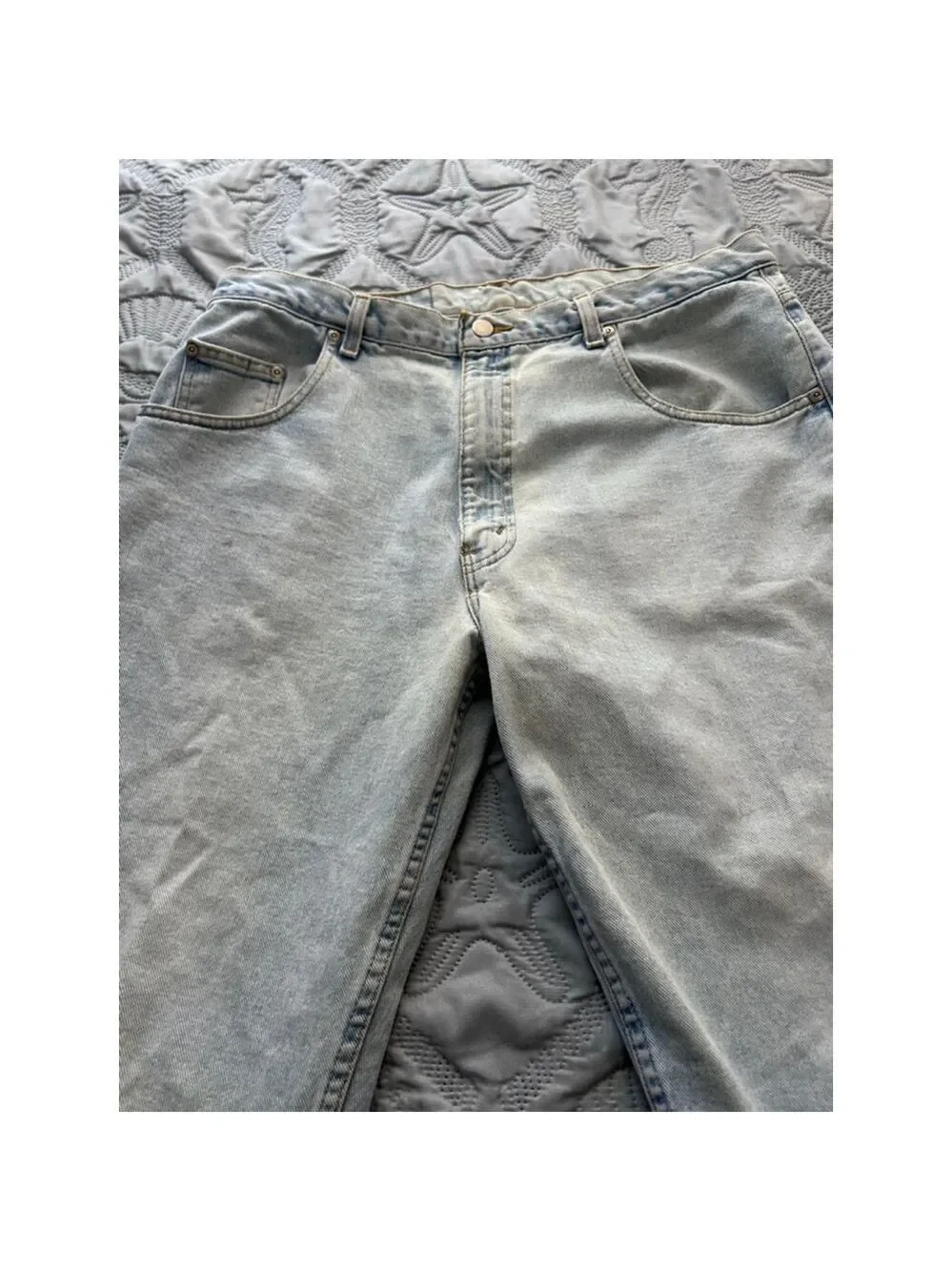 St. John’s Bay Men’s Relaxed Fit Light Blue Jeans Size 38x29 Cotton Denim